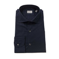 Bagutta Blaues Baumwollhemd für Herren, Slim Fit