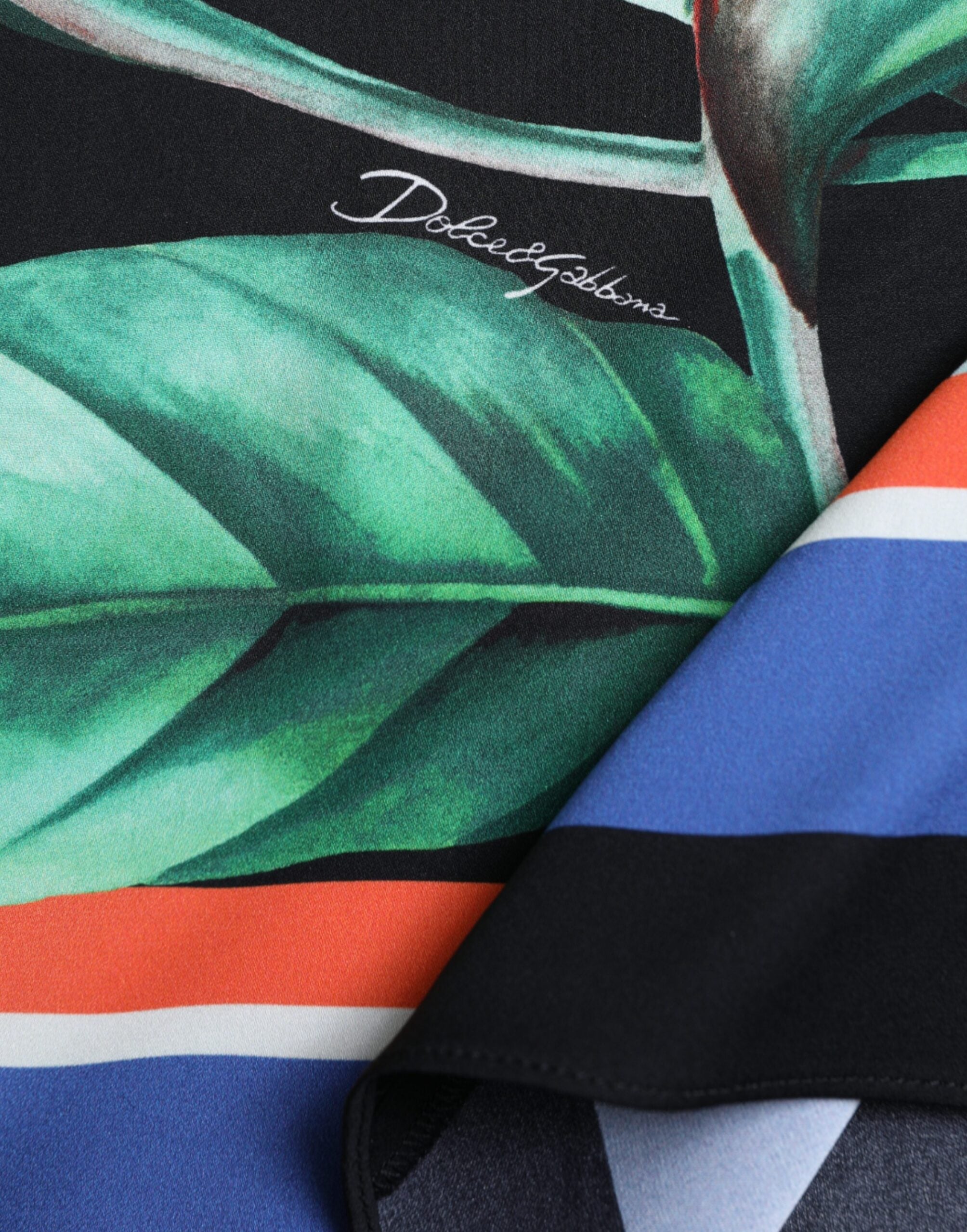 Dolce & Gabbana Black Strelitzia High-Waisted Wrap Midi Skirt