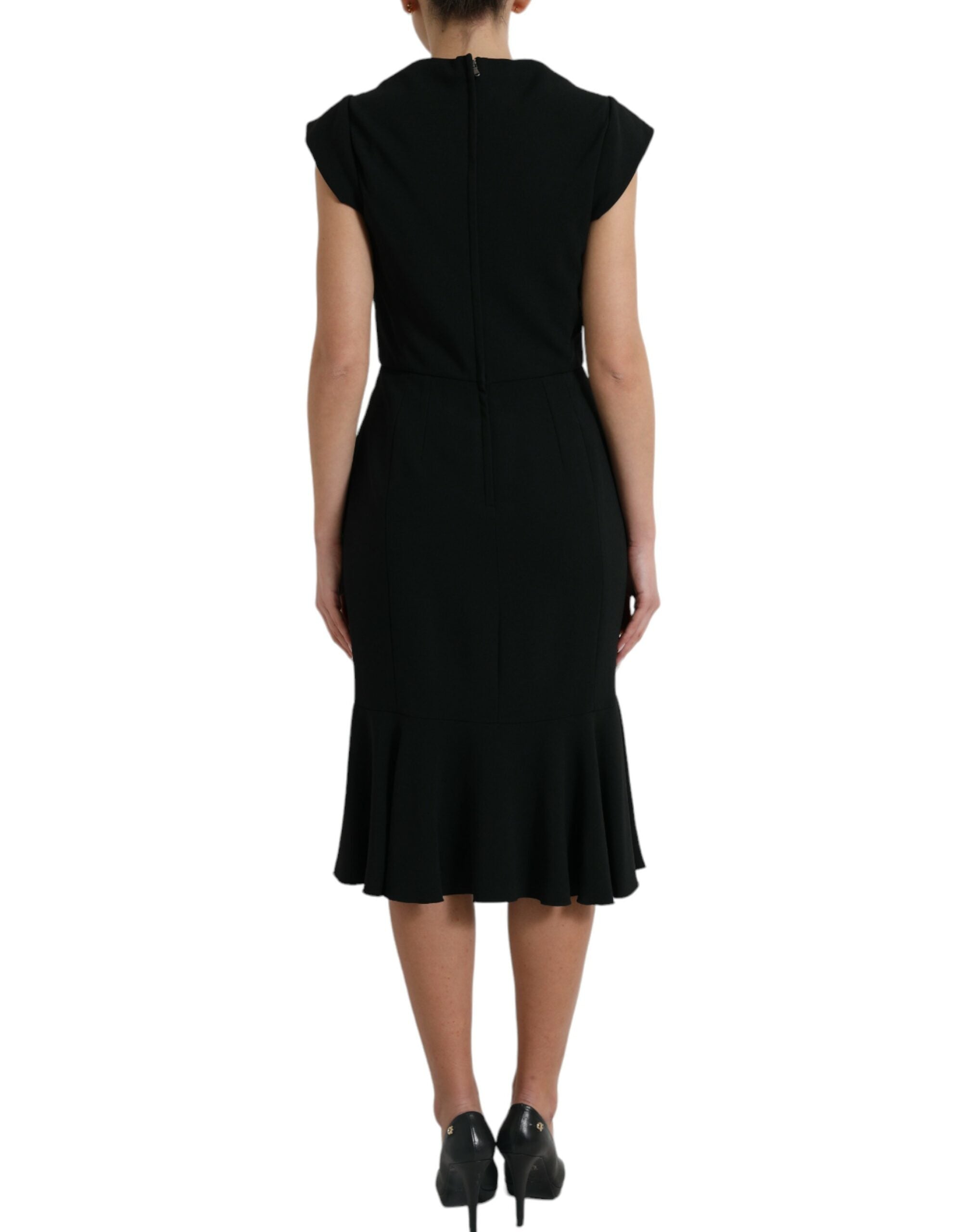 Dolce & Gabbana Black Sleeveless Cady Viscose Dress