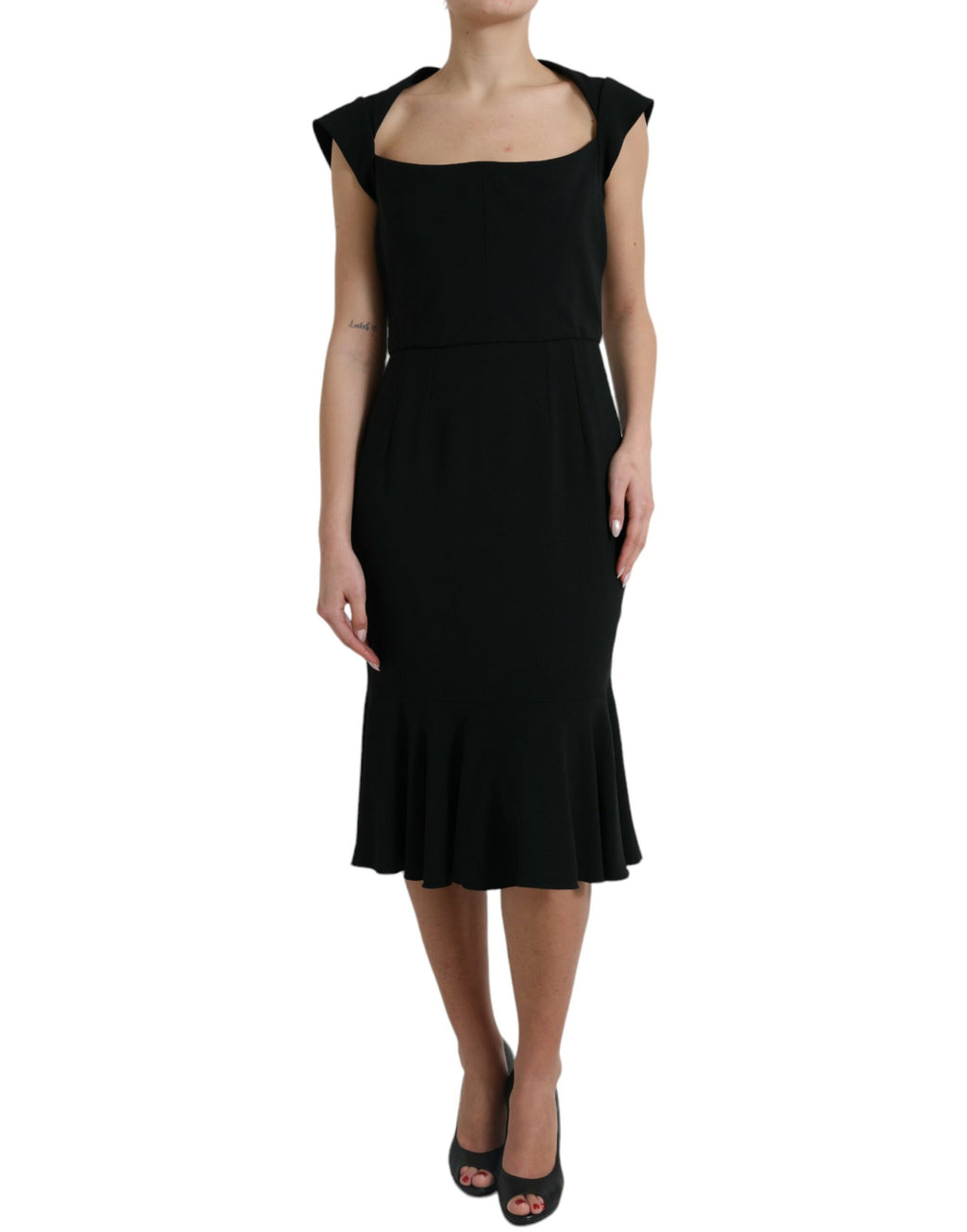 Dolce & Gabbana Black Sleeveless Cady Viscose Dress