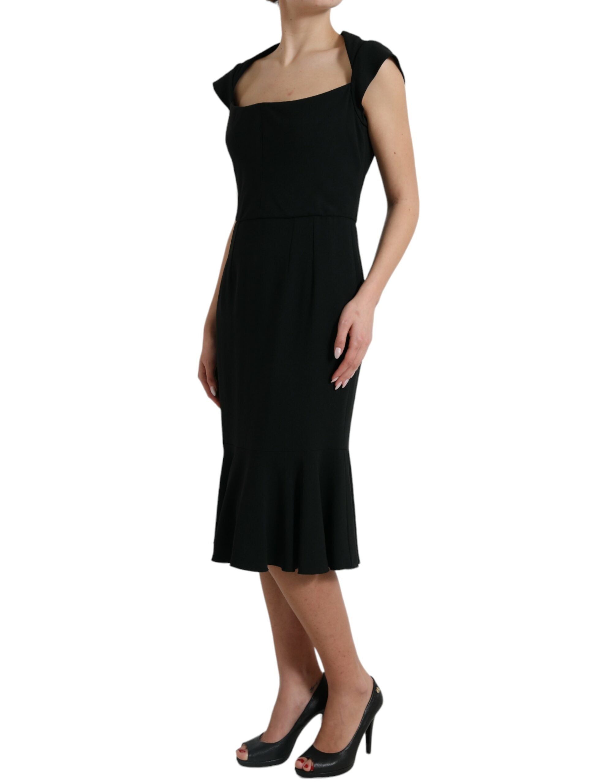 Dolce & Gabbana Black Sleeveless Cady Viscose Dress