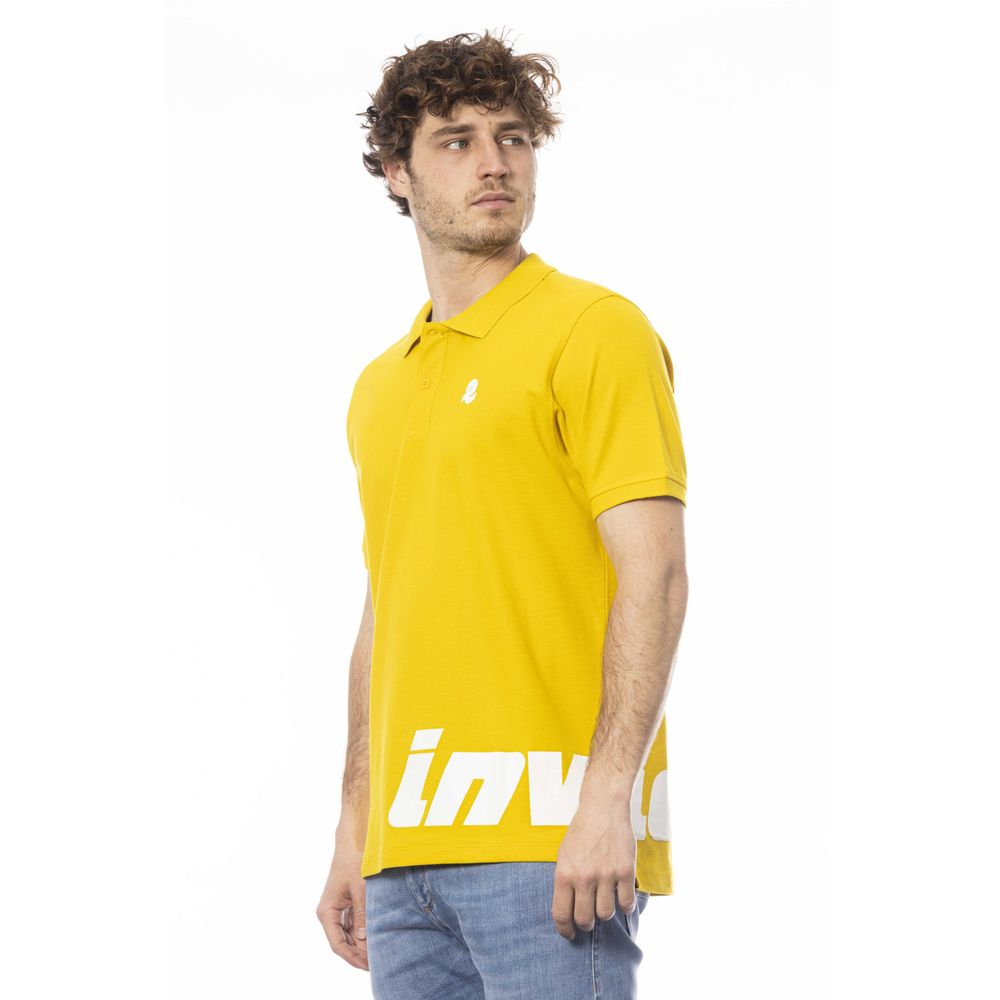 Invicta Gelbes Baumwoll-Poloshirt für Männer