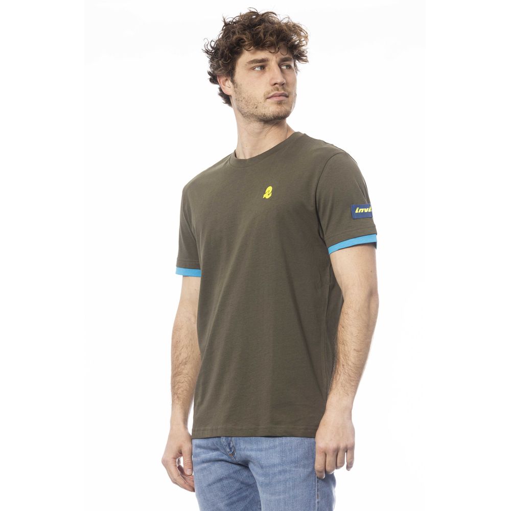 Invicta Grünes Baumwolle Männer T-Shirt