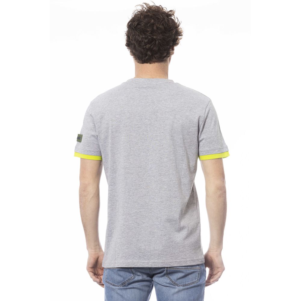 Invicta Graues Baumwolle Männer T-Shirt