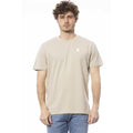 Invicta Beige Baumwolle Männer T-Shirt