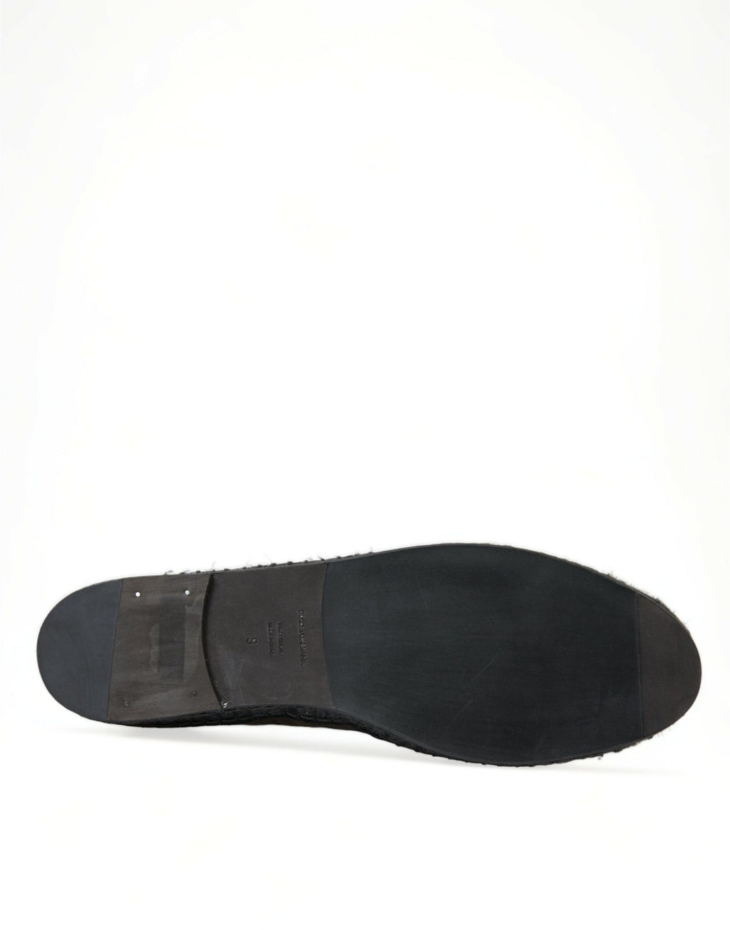 Dolce & Gabbana Schwarze Exotische Leder Espadrilles Slip On Schuhe