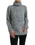 Dolce & Gabbana Grey Cashmere Turtleneck Sweater