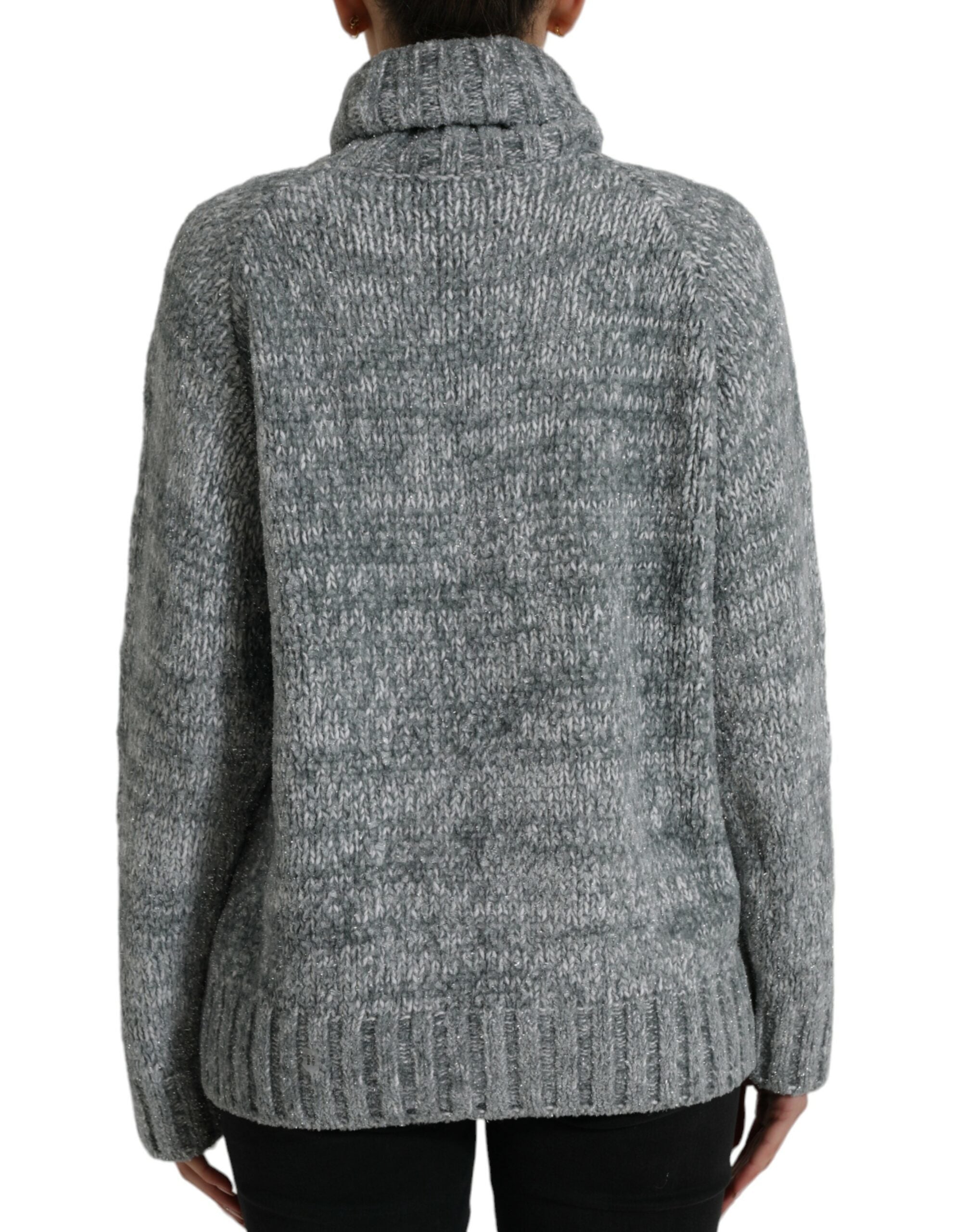 Dolce & Gabbana Grey Cashmere Turtleneck Sweater
