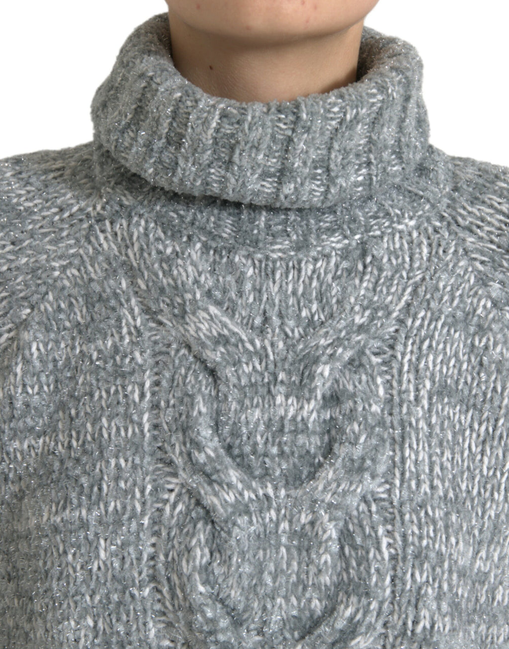 Dolce & Gabbana Grey Cashmere Turtleneck Sweater