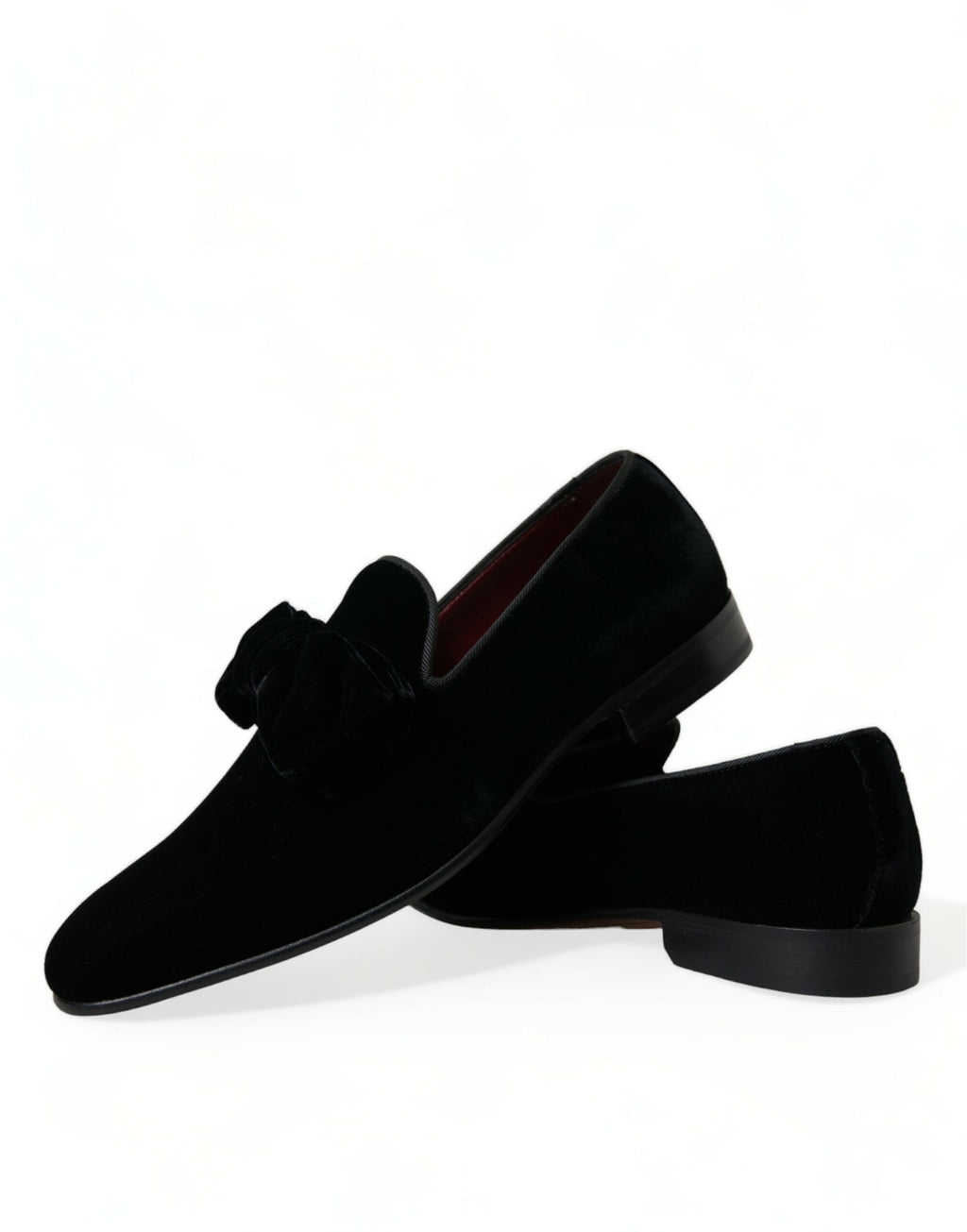 Dolce & Gabbana Schwarzer Samt Loafers Formelle Schuhe