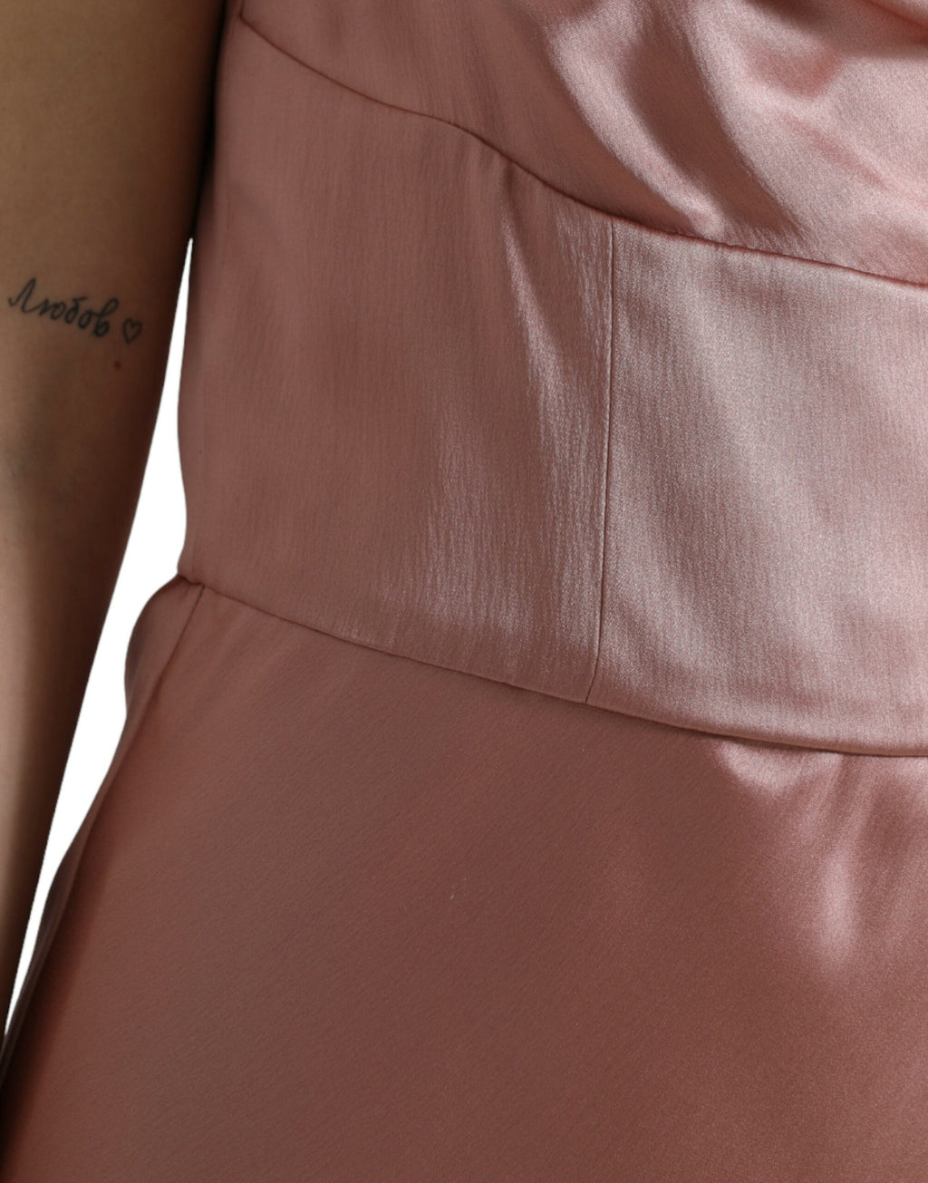 Dolce & Gabbana Pink Silk Spaghetti-Strap Long Dress