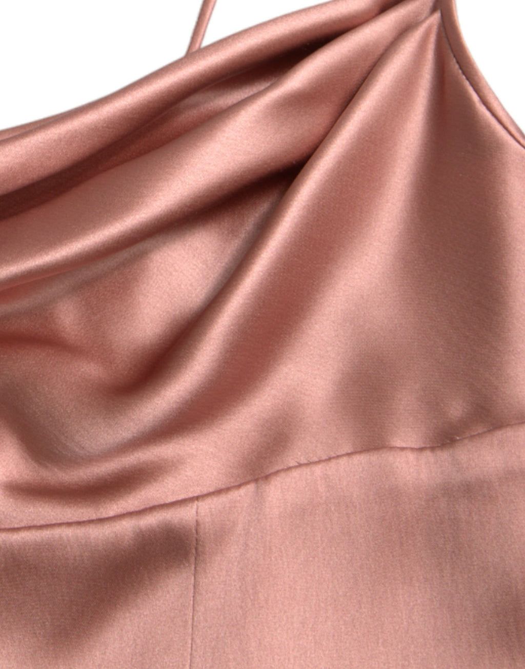 Dolce & Gabbana Pink Silk Spaghetti-Strap Long Dress