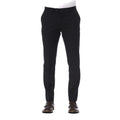 Trussardi Men's Black Trousers in Pure Virgin Wool