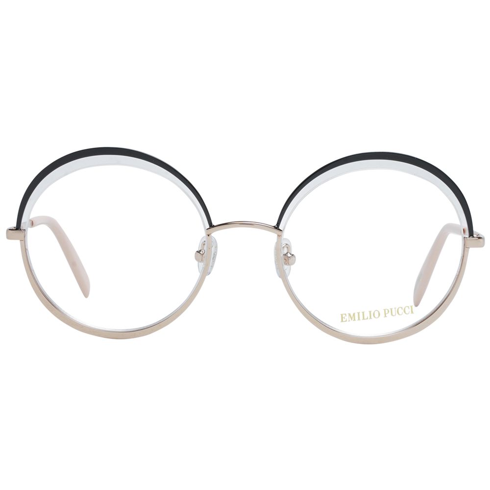 Emilio Pucci Elegant Black Metal Glasses (Frame)