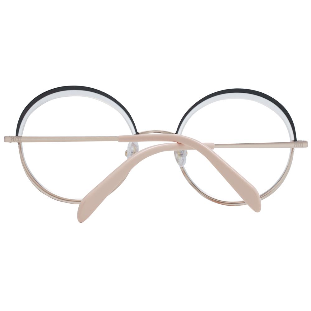 Emilio Pucci Elegant Black Metal Glasses (Frame)