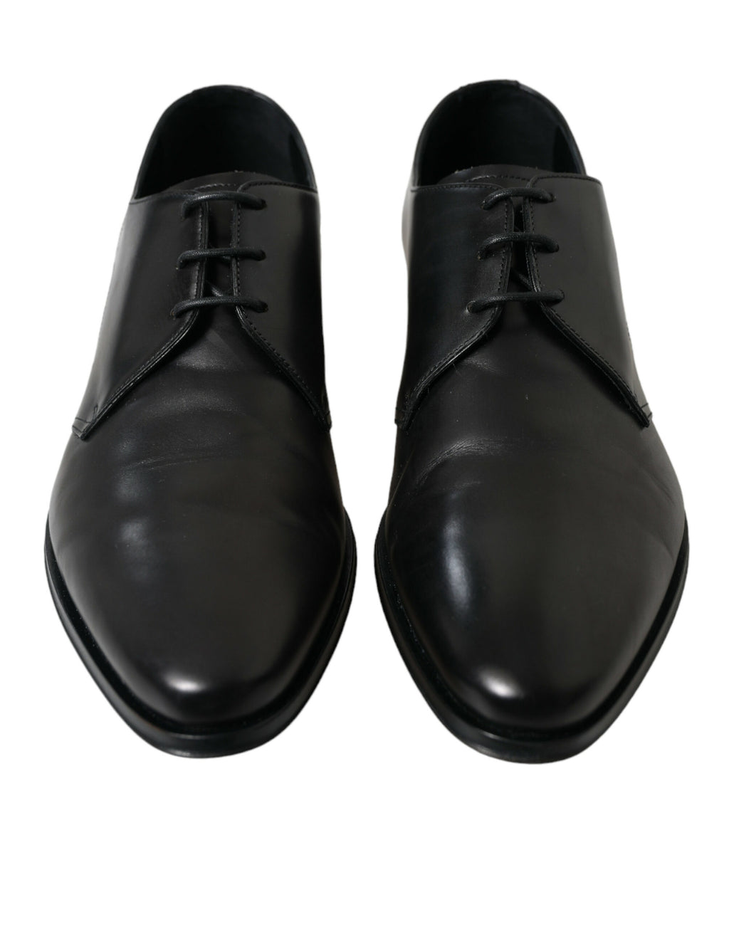 Dolce & Gabbana Black Leather Lace-Up Formal Derby Dress Shoes
