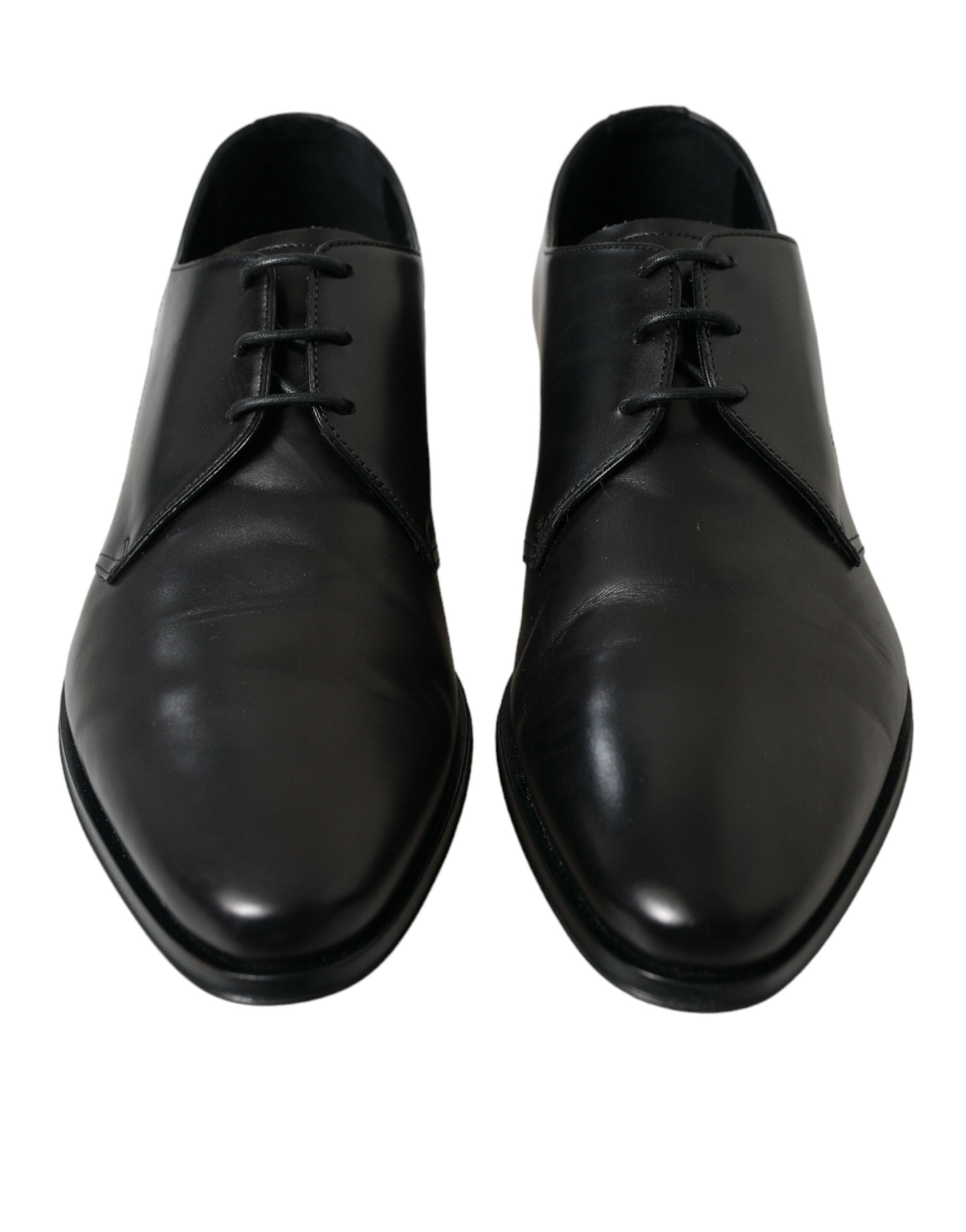 Dolce & Gabbana Black Leather Lace-Up Formal Derby Dress Shoes