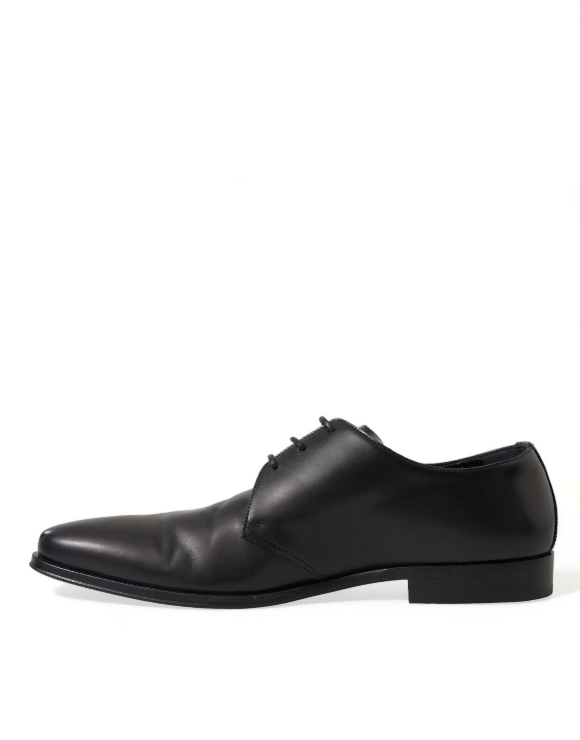 Dolce & Gabbana Black Leather Lace-Up Formal Derby Dress Shoes