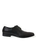 Dolce & Gabbana Black Leather Lace-Up Formal Derby Dress Shoes