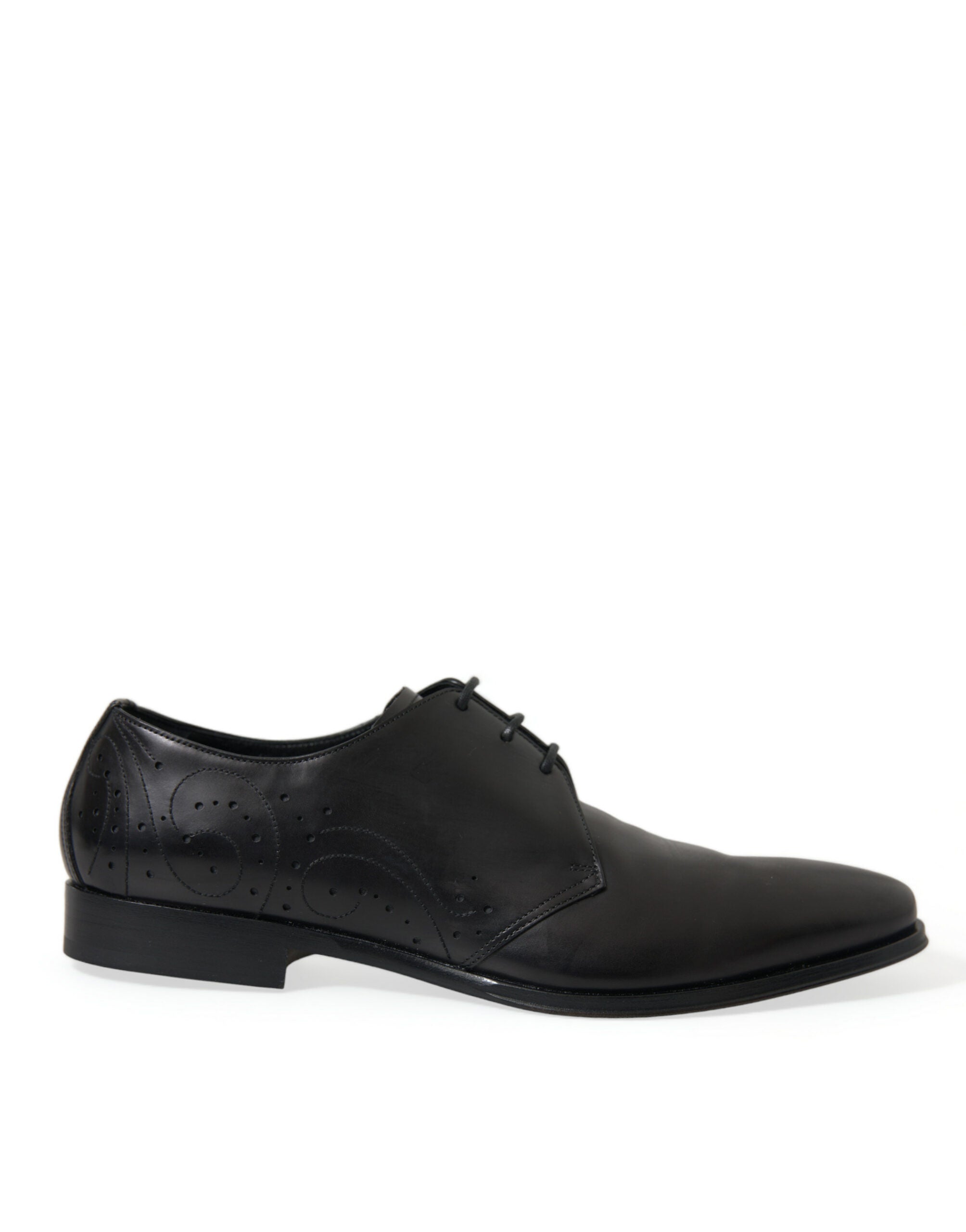 Dolce & Gabbana Black Leather Lace-Up Formal Derby Dress Shoes