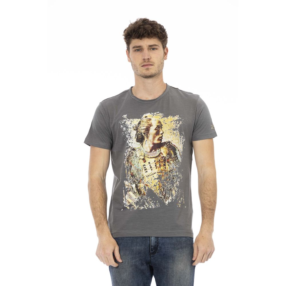 Trussardi Action Men's Grey Cotton Short-Sleeve T-Shirt