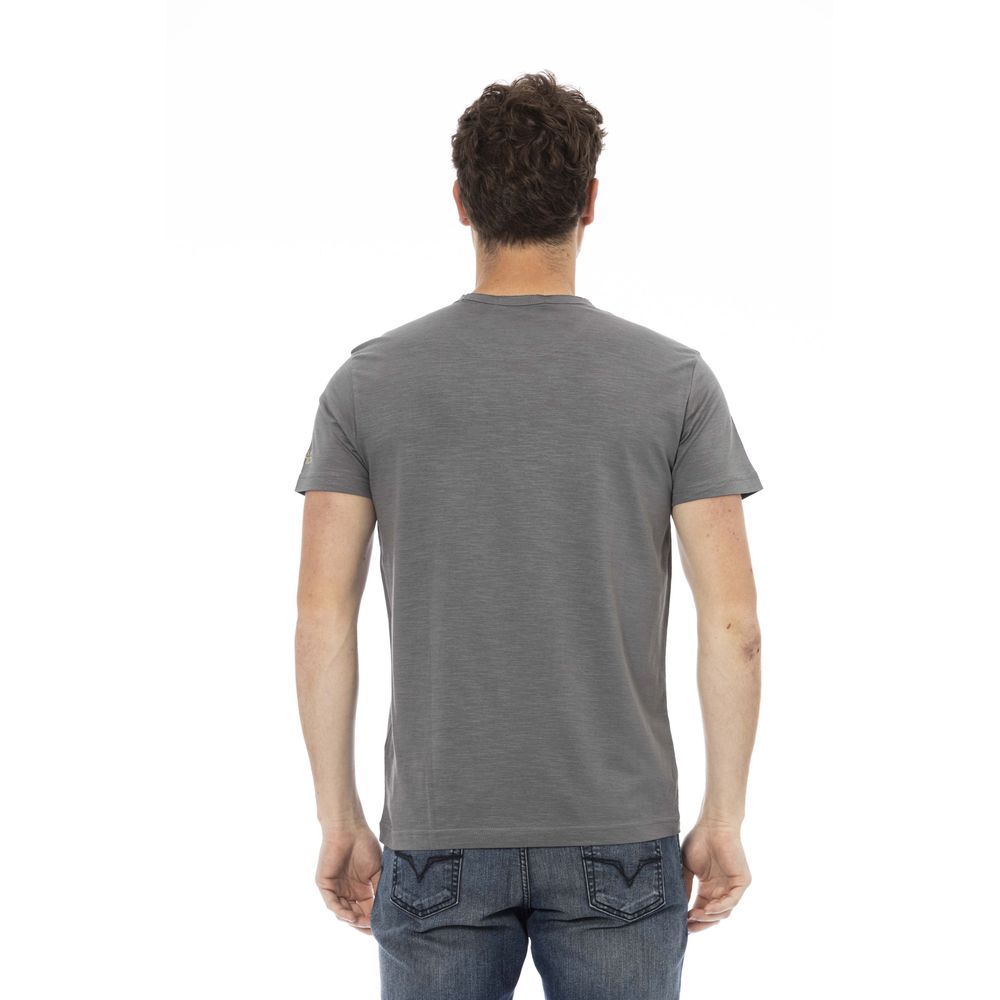 Trussardi Action Men's Grey Cotton Short-Sleeve T-Shirt