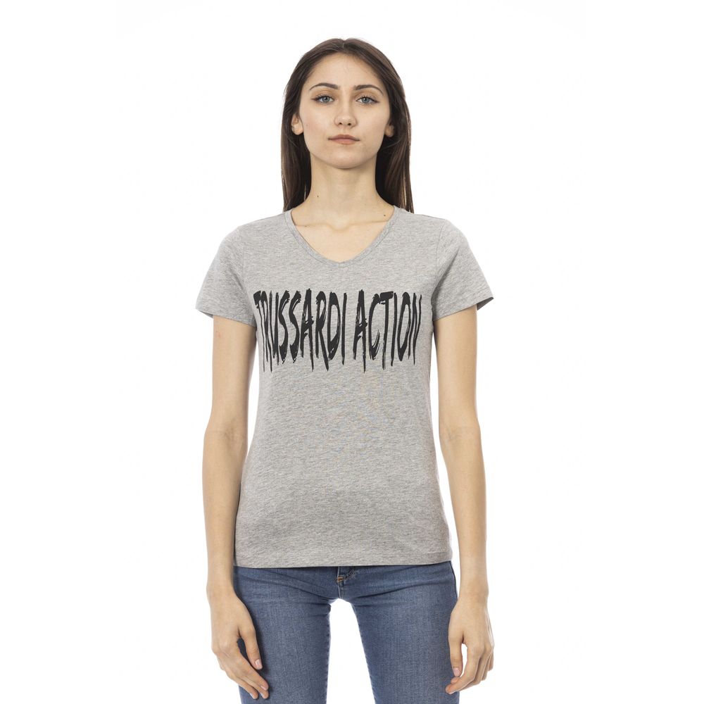 Trussardi Action Women's Grey Cotton T-Shirt