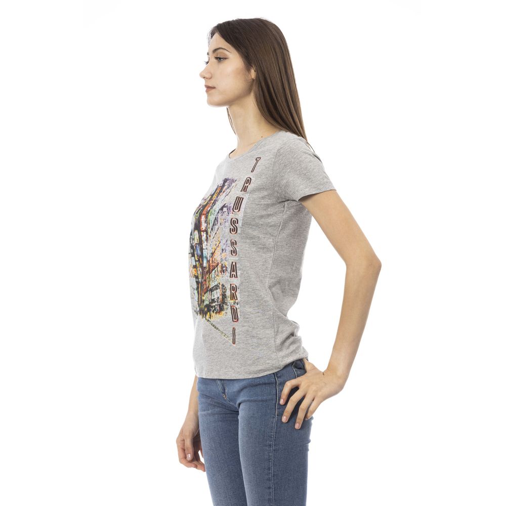 Trussardi Action Women's Grey Cotton T-Shirt