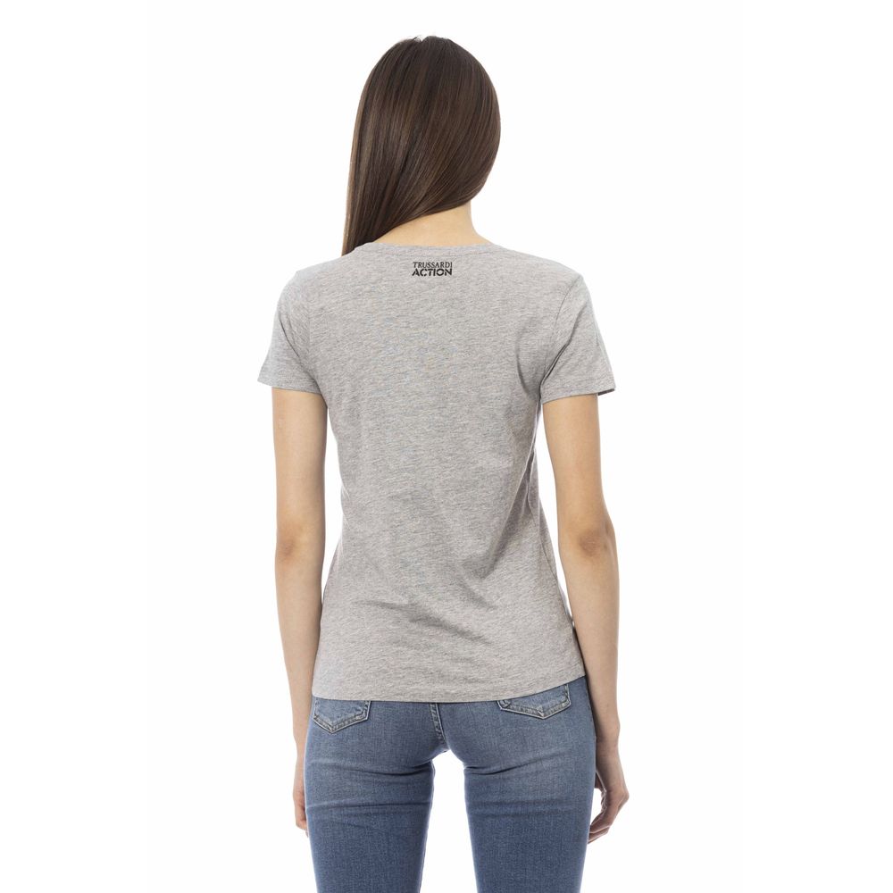 Trussardi Action Women's Grey Cotton T-Shirt