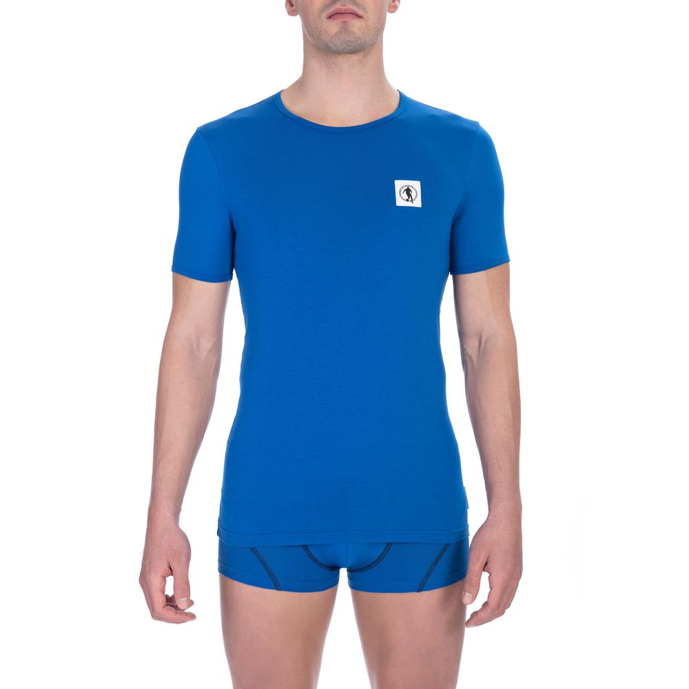 Bikkembergs Men's Blue Cotton T-Shirt