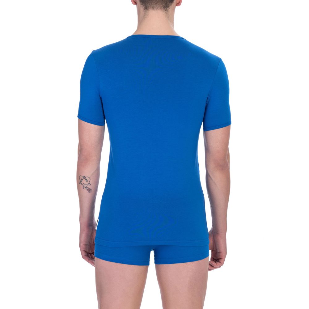 Bikkembergs Men's Blue Cotton T-Shirt