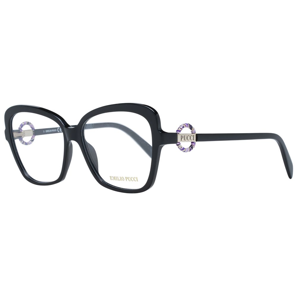 Emilio Pucci Schwarze Kunststoffbrille (Gestell)