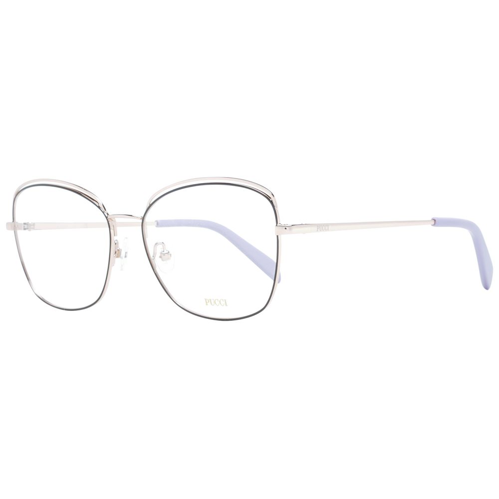 Emilio Pucci Elegant Black Metal Glasses (Frame)