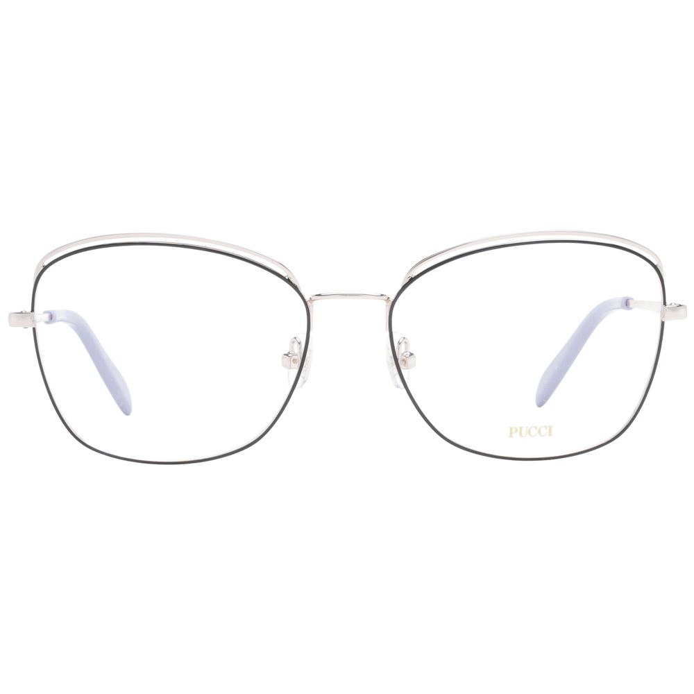 Emilio Pucci Elegant Black Metal Glasses (Frame)
