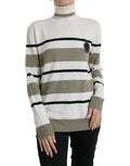 Dolce & Gabbana Multicolor Striped Wool Sweater with Logo