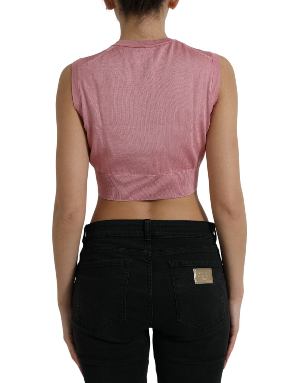 Dolce & Gabbana Pink Sleeveless Crewneck Tank Top