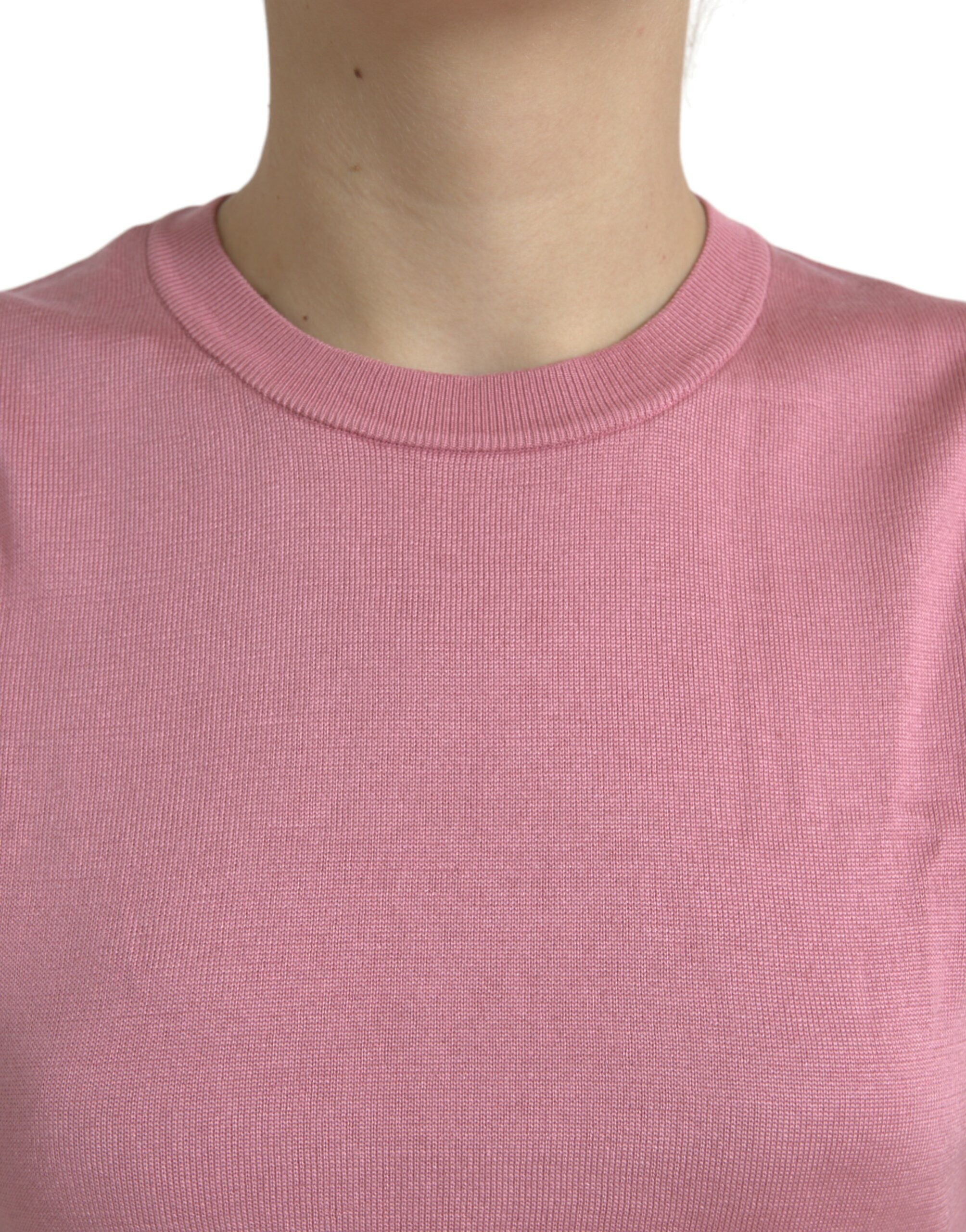 Dolce & Gabbana Pink Sleeveless Crewneck Tank Top