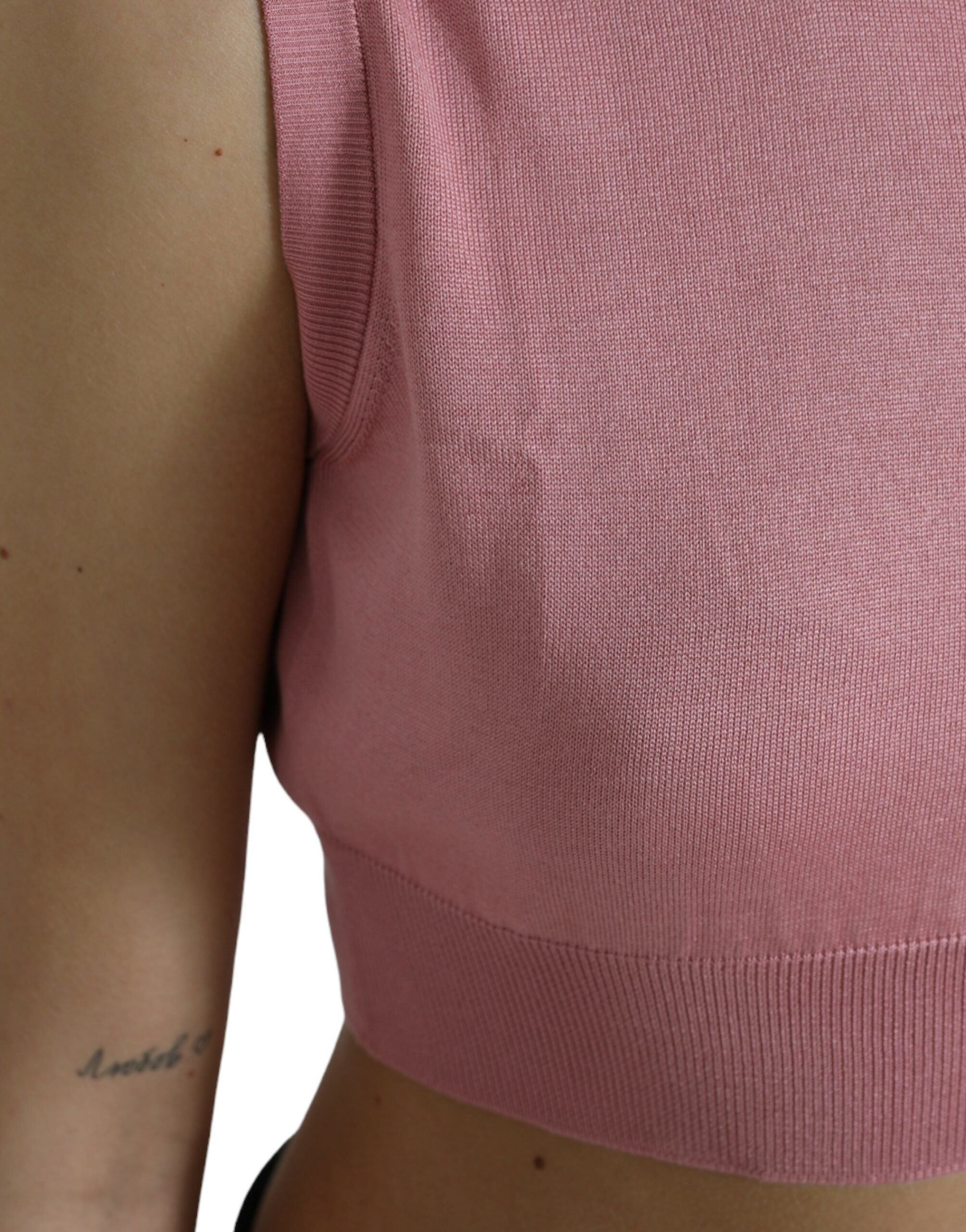 Dolce & Gabbana Pink Sleeveless Crewneck Tank Top