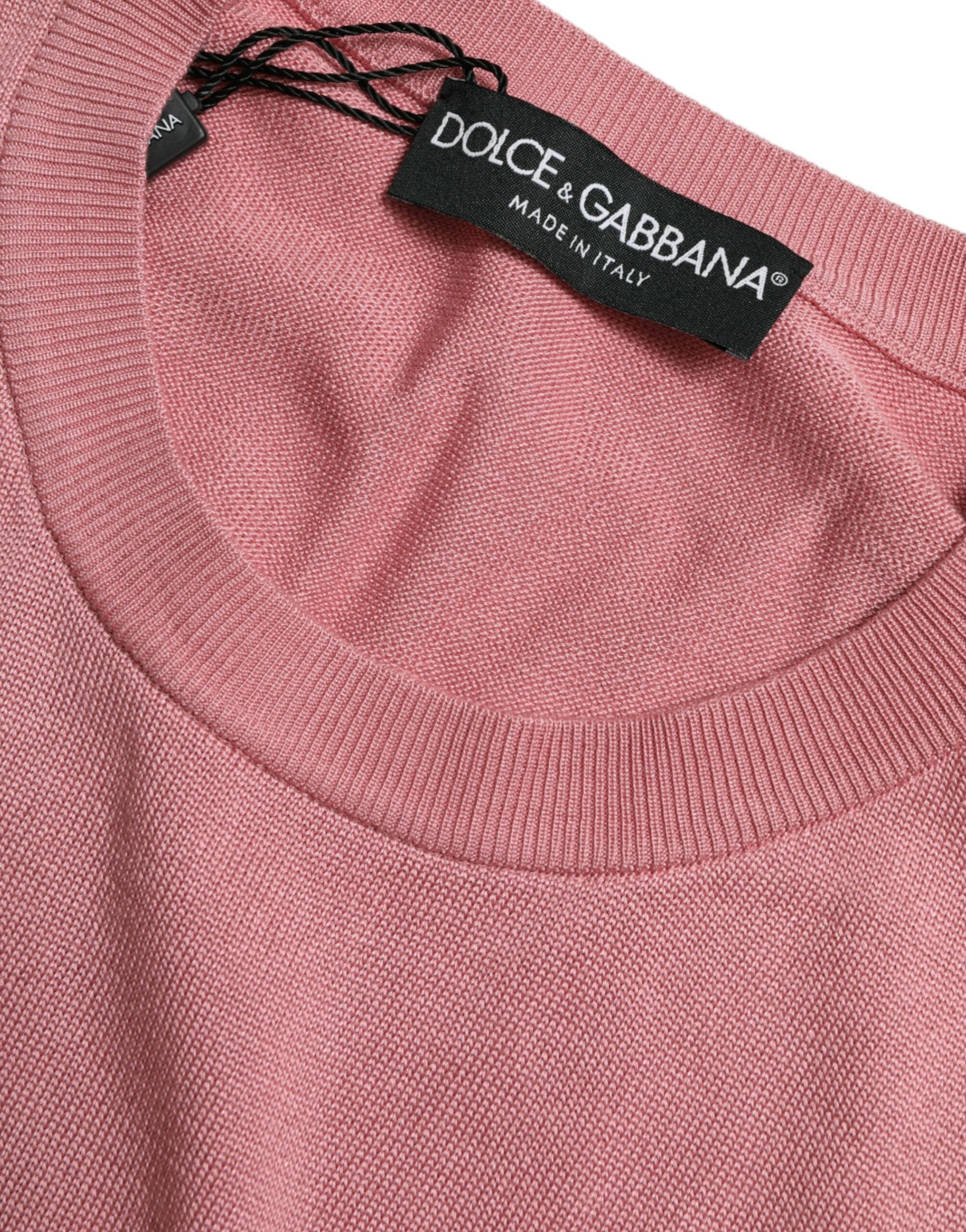 Dolce & Gabbana Pink Sleeveless Crewneck Tank Top