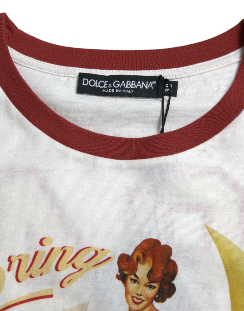Dolce & Gabbana White Bring Me To The Moon T-Shirt Top