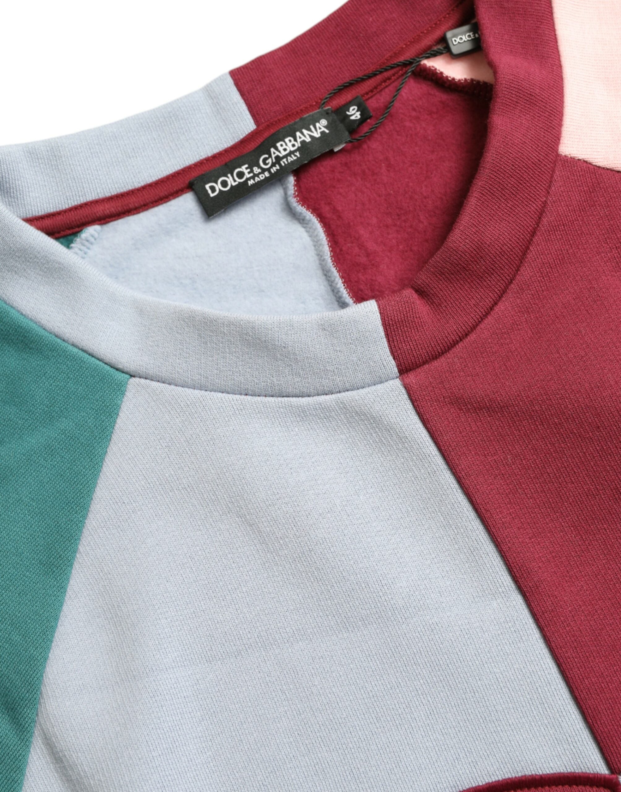 Dolce & Gabbana Multicolor Cotton Crew-Neck Pullover