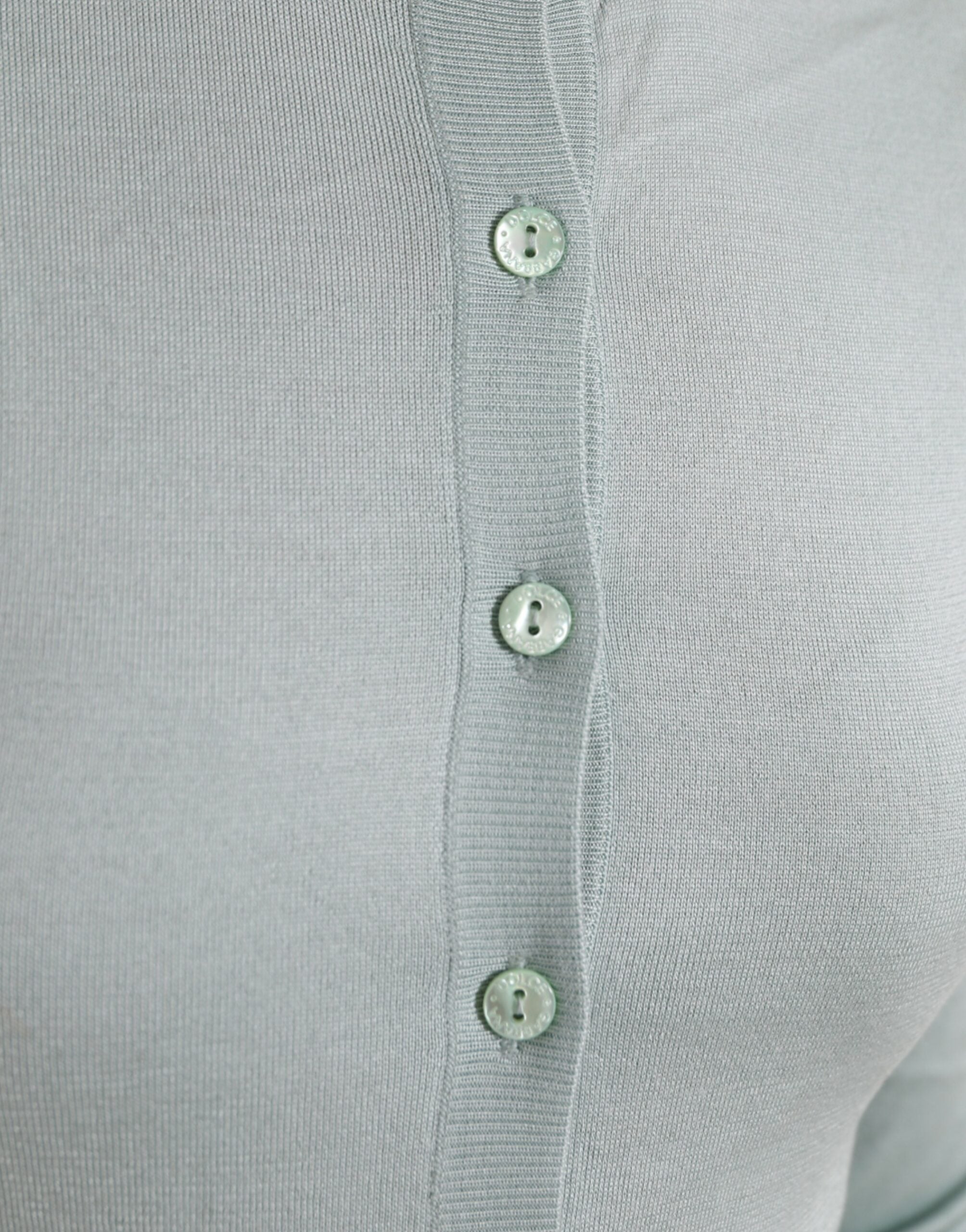 Dolce & Gabbana Light Blue Silk Crew Neck Knit Sweater