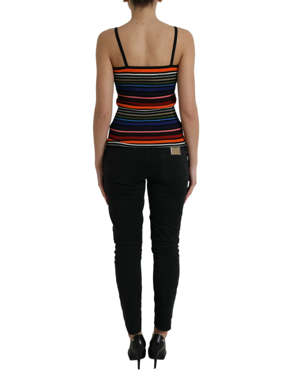Dolce & Gabbana Multicolor Striped Spaghetti Strap Top