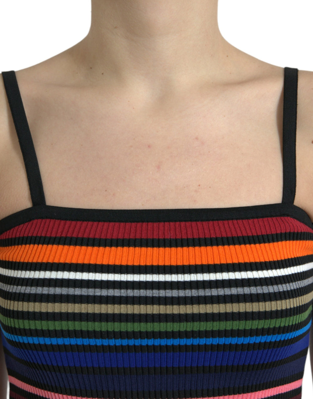 Dolce & Gabbana Multicolor Striped Spaghetti Strap Top