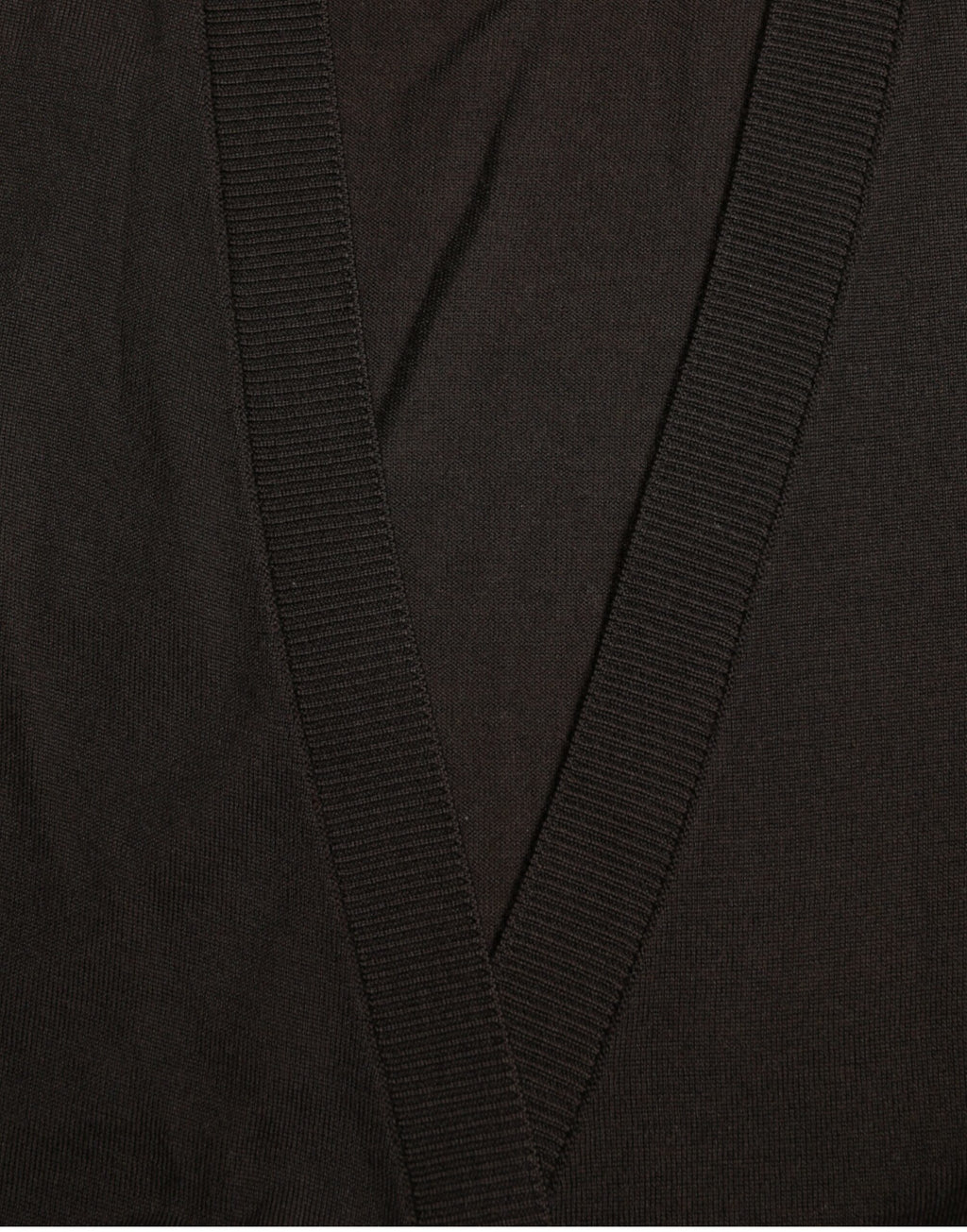 Dolce & Gabbana Black V-Neck Wool Sweater with Criss-Cross Collar