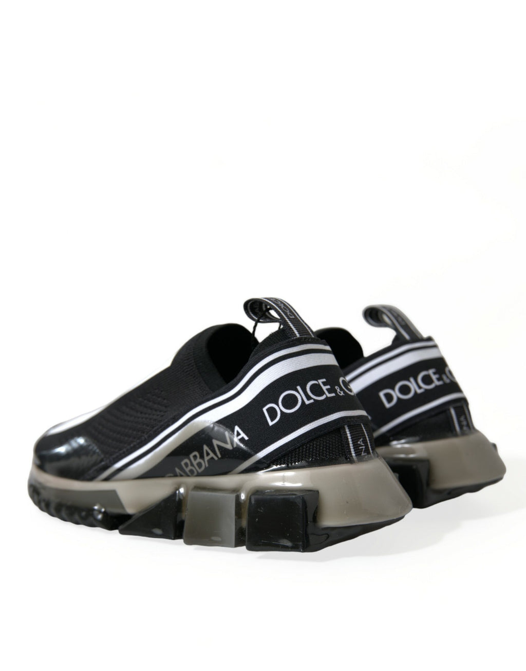 Dolce & Gabbana Black White Slip-On Sneakers Sorrento Shoes