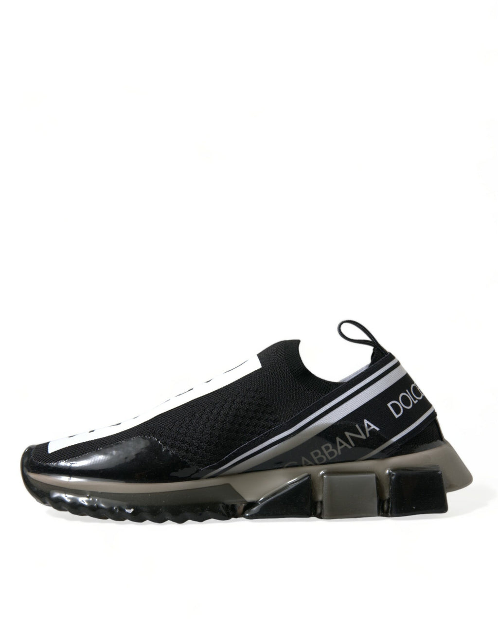 Dolce & Gabbana Black White Slip-On Sneakers Sorrento Shoes