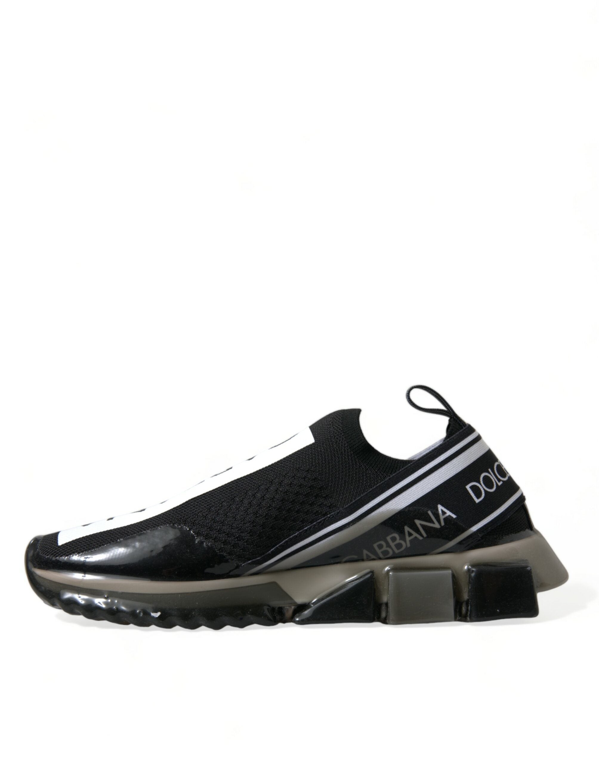 Dolce & Gabbana Black White Slip-On Sneakers Sorrento Shoes