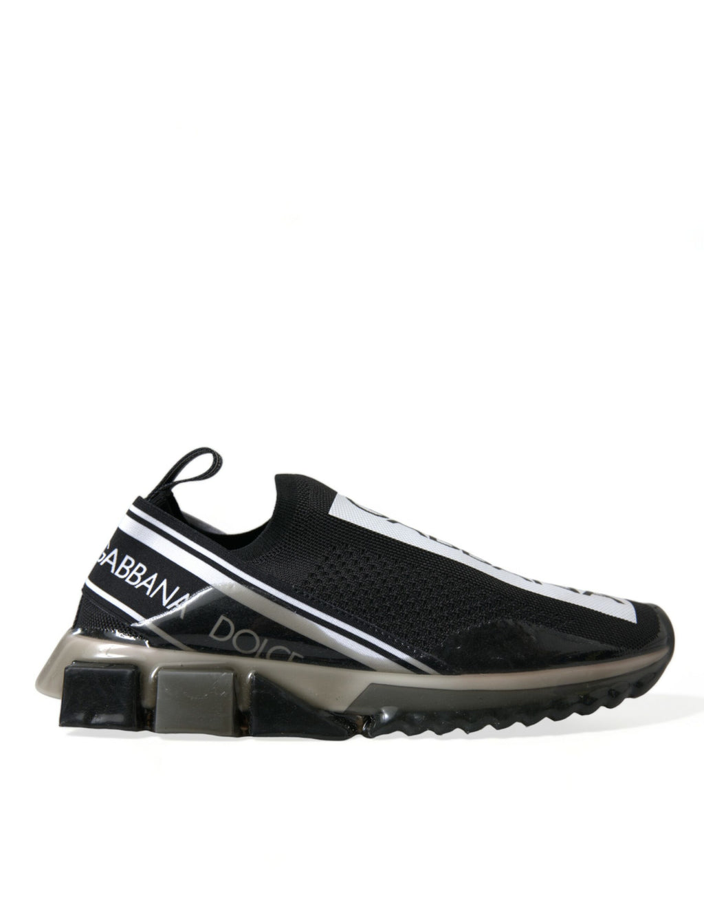 Dolce & Gabbana Black White Slip-On Sneakers Sorrento Shoes