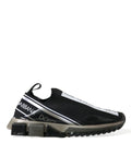 Dolce & Gabbana Black White Slip-On Sneakers Sorrento Shoes